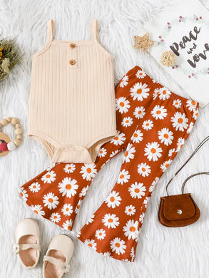 Daisy Floral Flares/Romper set