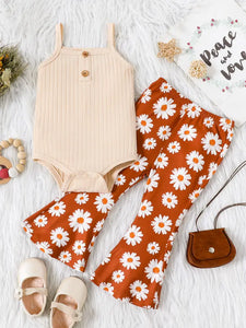 Daisy Floral Flares/Romper set
