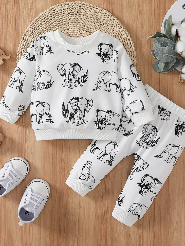 Kids elephant sweat set