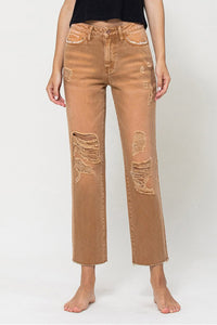 Distressed Camel Straight