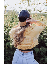 Load image into Gallery viewer, Mustard Rhinestone Fringe Jacket