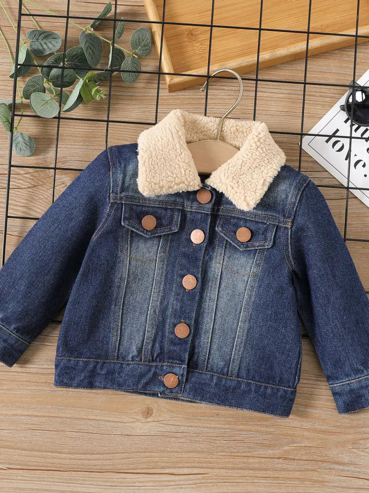 Sherpa Collar Denim Jacket