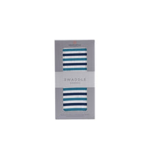 Load image into Gallery viewer, Blue stripe swaddle