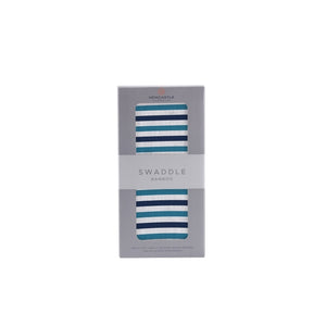 Blue stripe swaddle
