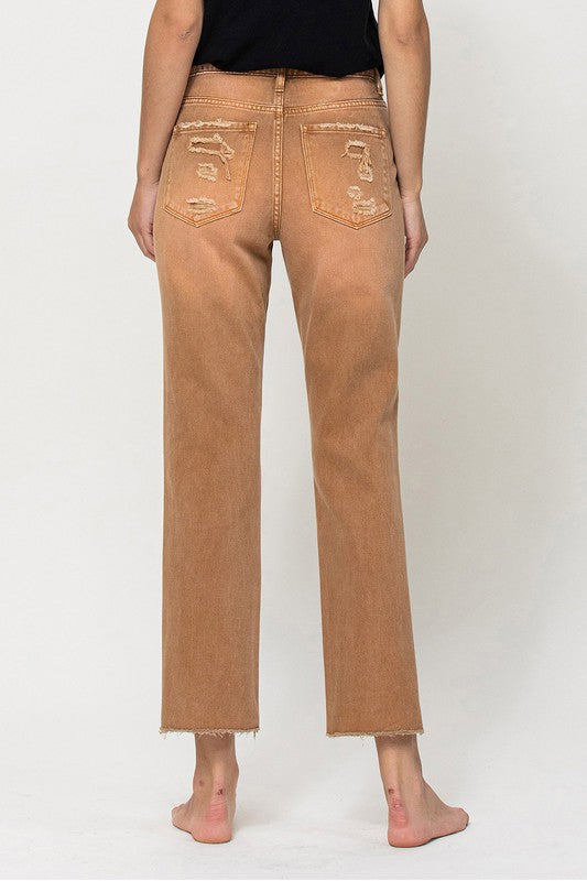 Distressed Camel Straight