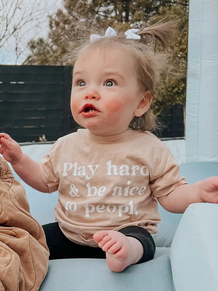 Play Hard and Be Nice Kids Tee