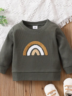 Rainbow waffle sweatshirt