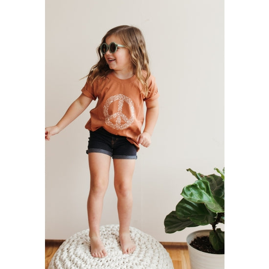 Peace floral kids tee