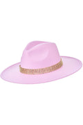 Rhinestone belt fedora