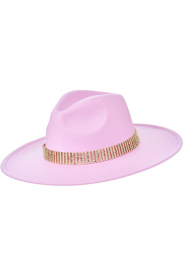 Rhinestone belt fedora