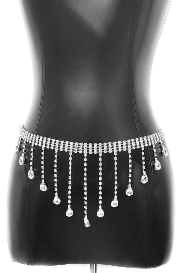 Rhinestone Fringe Belt