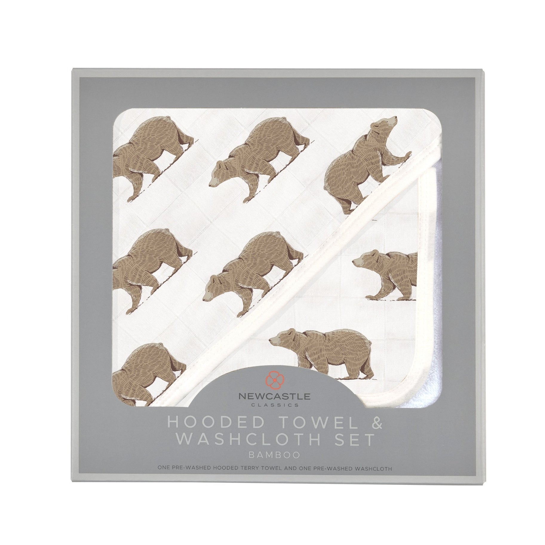 Goodnight bear hooded towel/wash cloth set