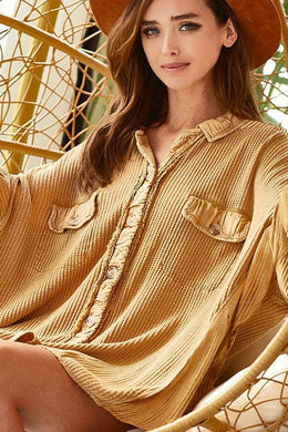 Waffle Vintage Wash Shirt
