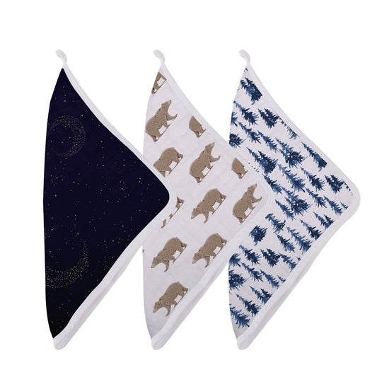 Goodnight bear wash cloth set
