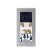 Load image into Gallery viewer, Goodnight bear wash cloth set