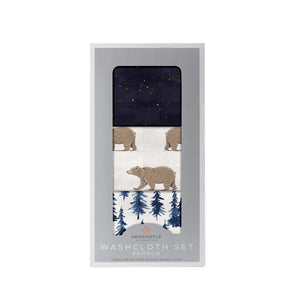 Goodnight bear wash cloth set