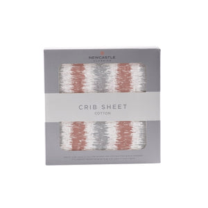 Western stripe crib sheet