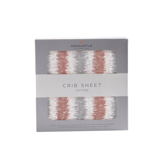 Western stripe crib sheet