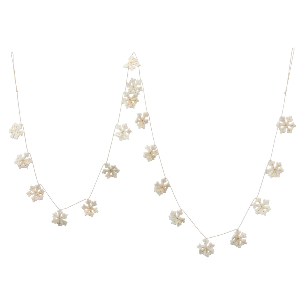 Felt Snowflake Garland